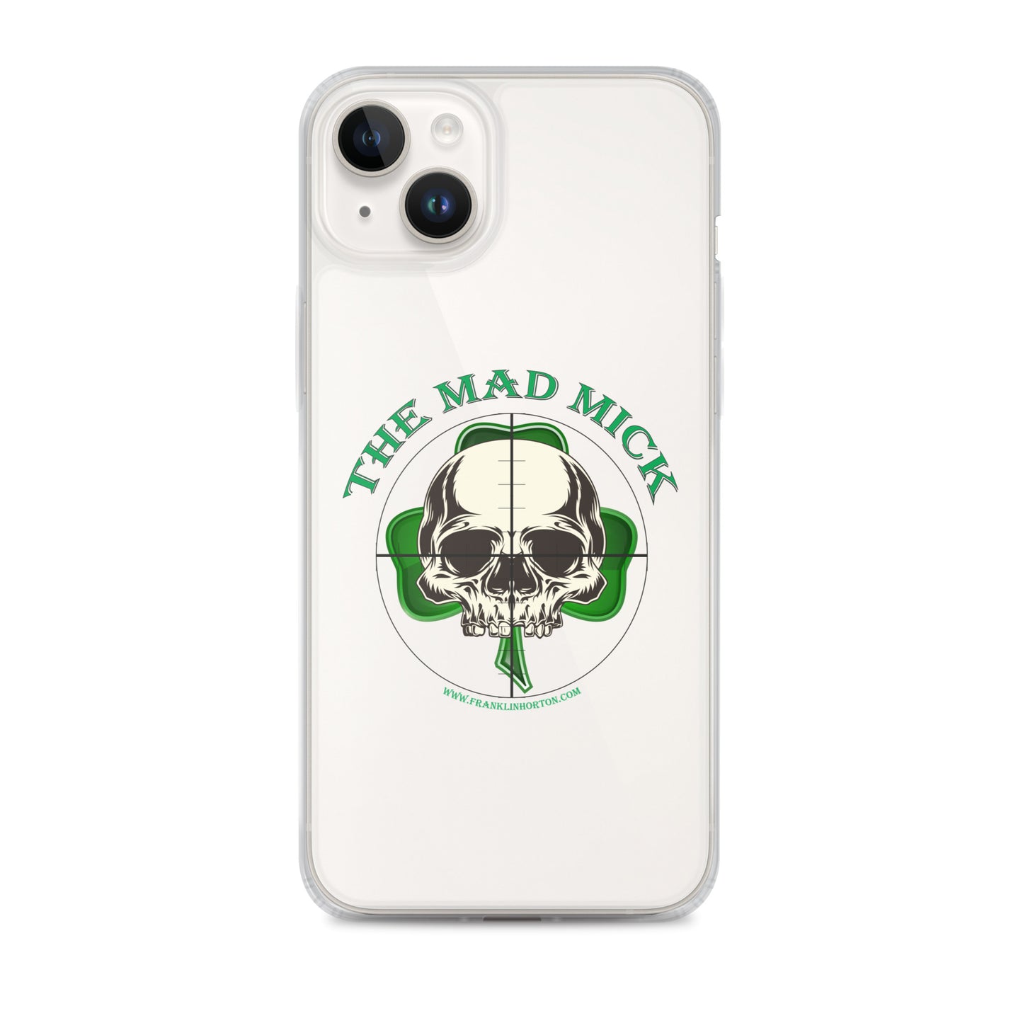 Mad Mick Skull and Shamrock Clear Case for iPhone®