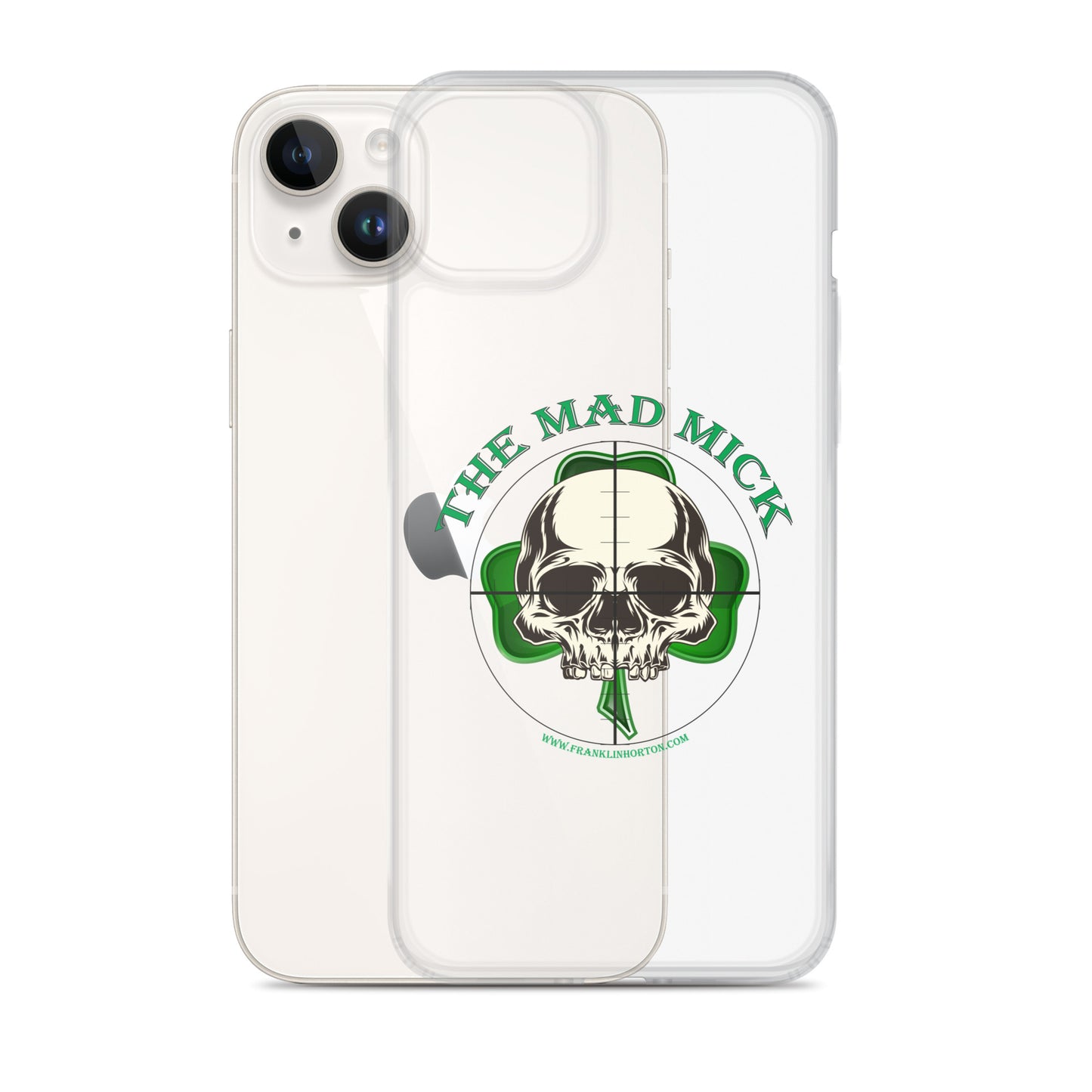 Mad Mick Skull and Shamrock Clear Case for iPhone®