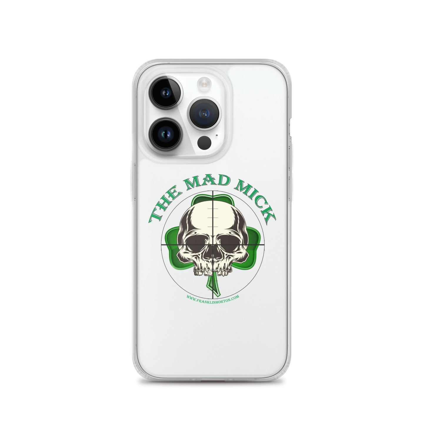 Mad Mick Skull and Shamrock Clear Case for iPhone®