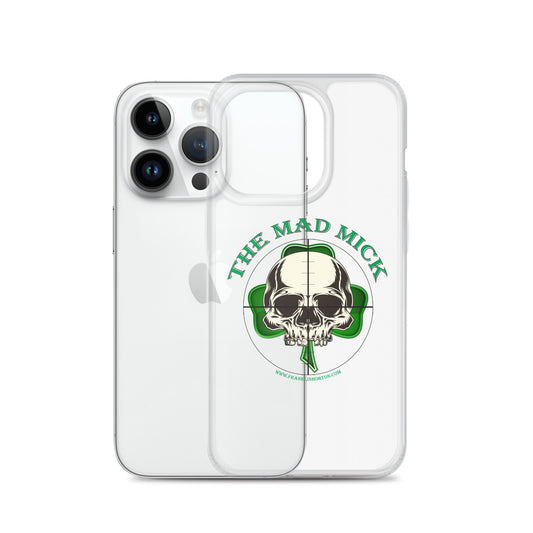 Mad Mick Skull and Shamrock Clear Case for iPhone®