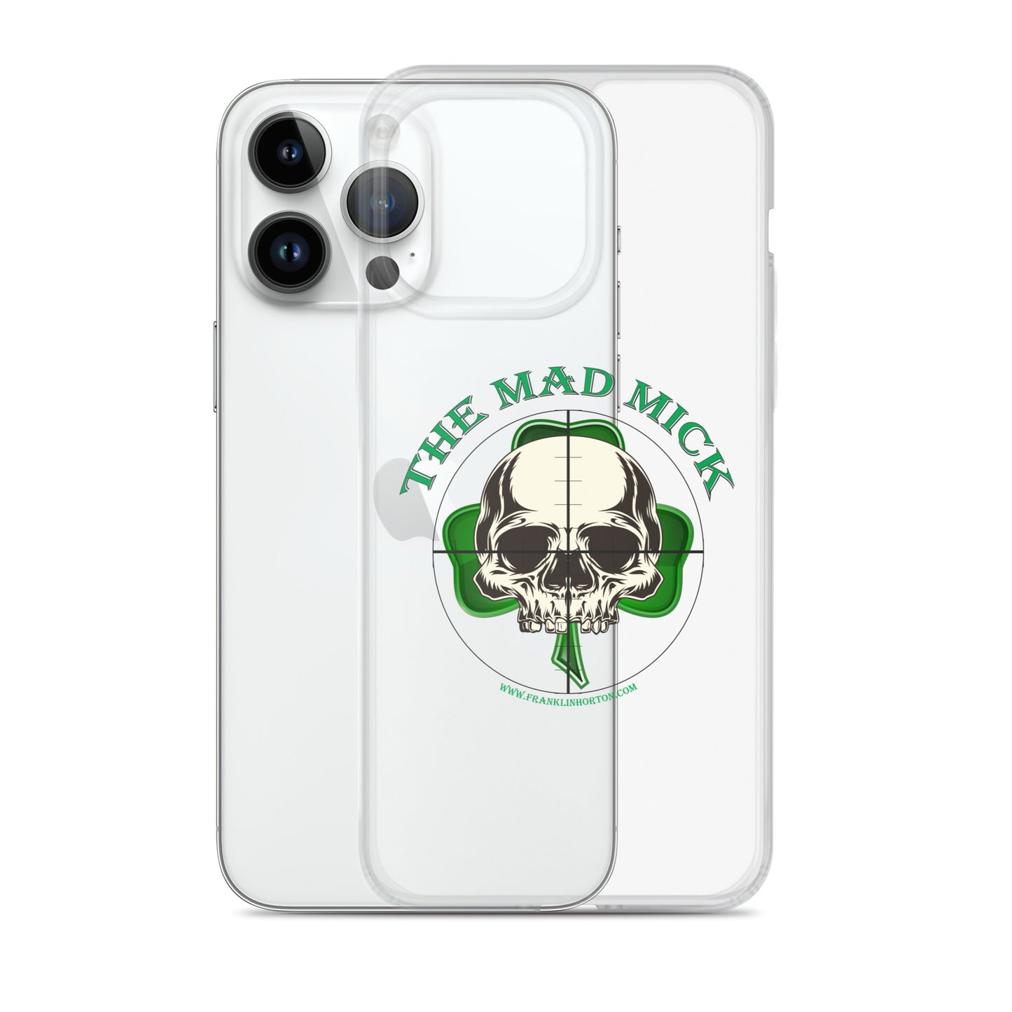 Mad Mick Skull and Shamrock Clear Case for iPhone®