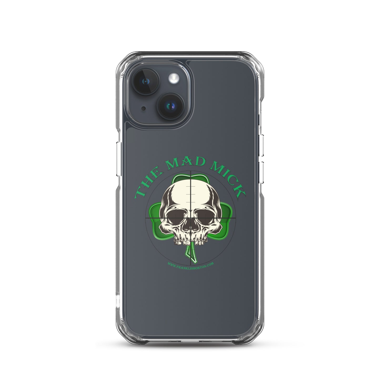 Mad Mick Skull and Shamrock Clear Case for iPhone®