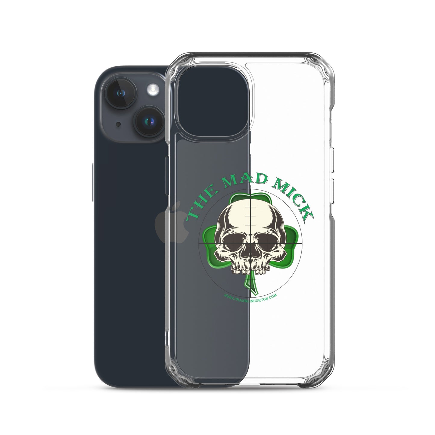 Mad Mick Skull and Shamrock Clear Case for iPhone®