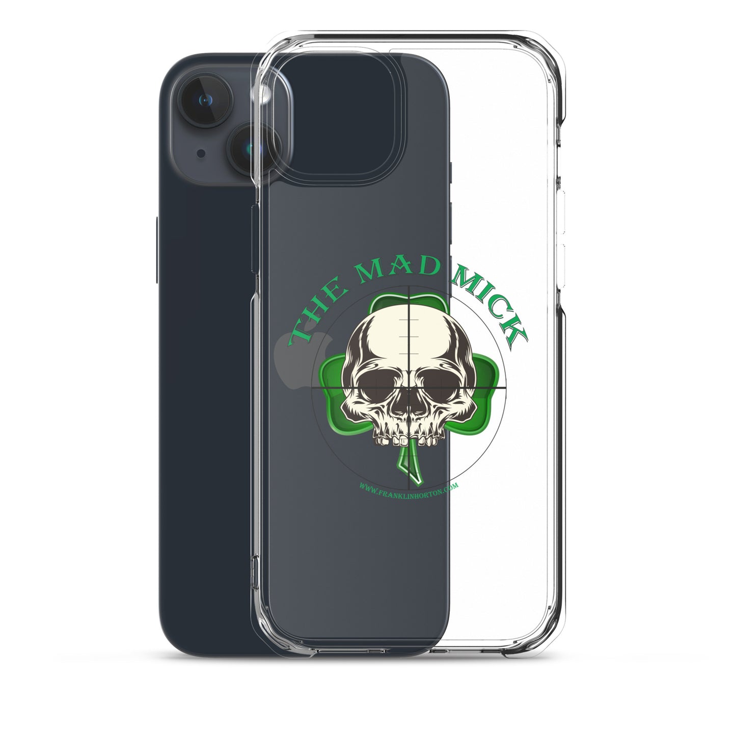 Mad Mick Skull and Shamrock Clear Case for iPhone®