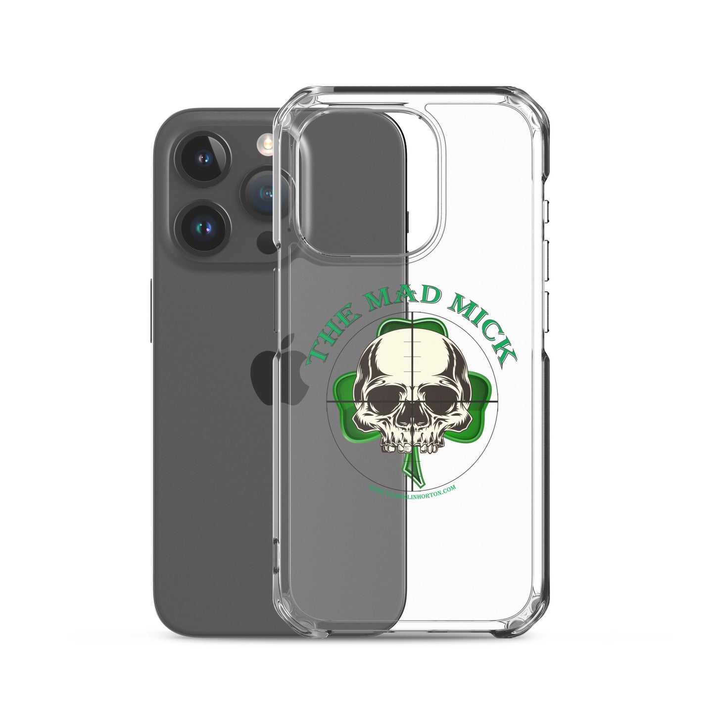 Mad Mick Skull and Shamrock Clear Case for iPhone®