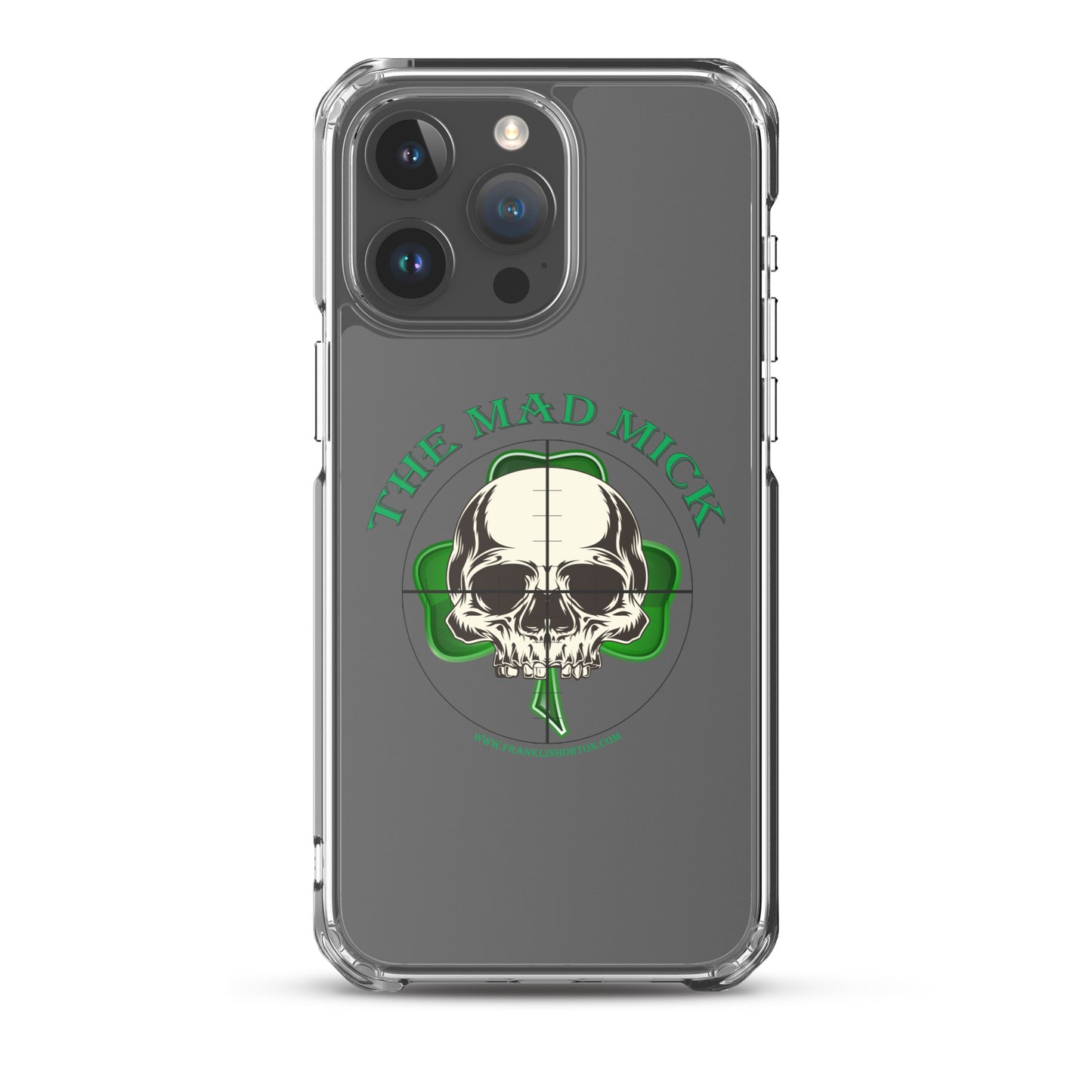 Mad Mick Skull and Shamrock Clear Case for iPhone®