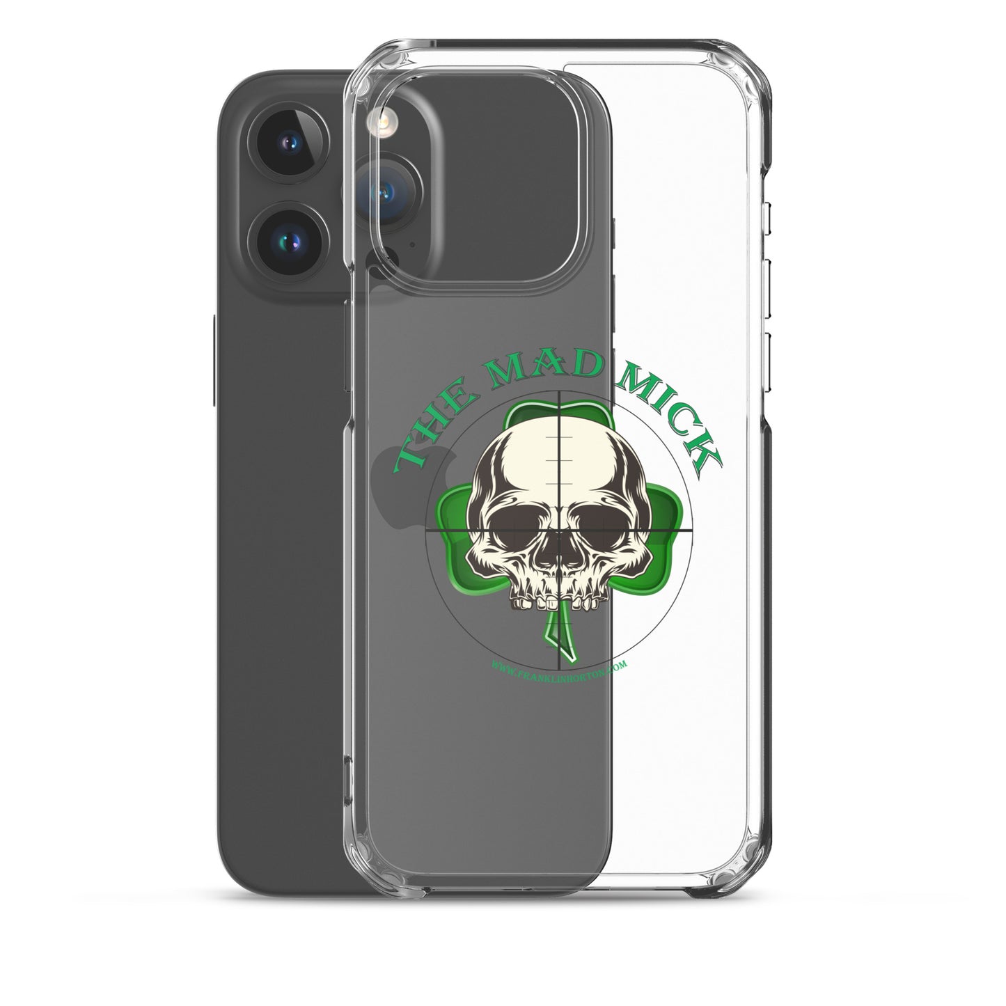 Mad Mick Skull and Shamrock Clear Case for iPhone®