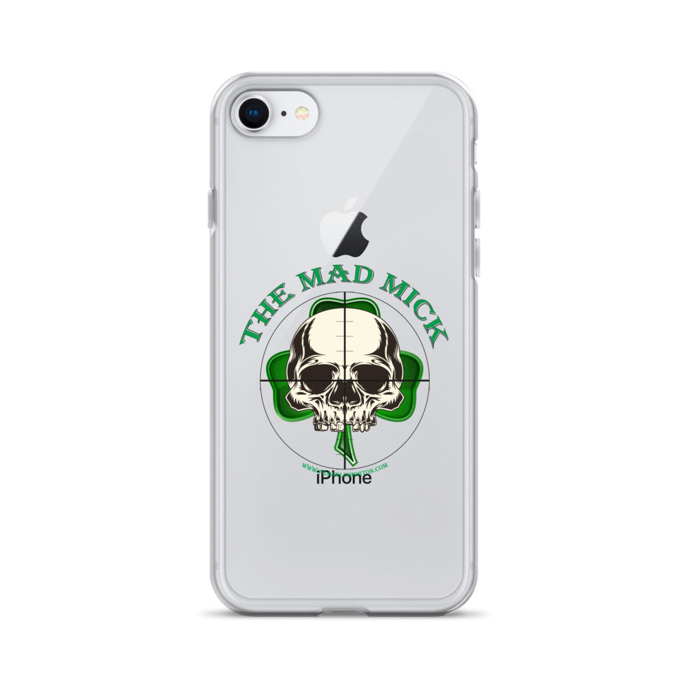 Mad Mick Skull and Shamrock Clear Case for iPhone®