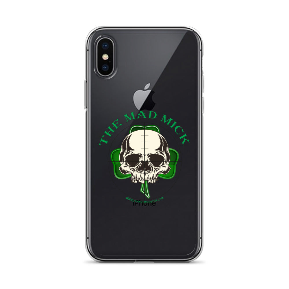 Mad Mick Skull and Shamrock Clear Case for iPhone®