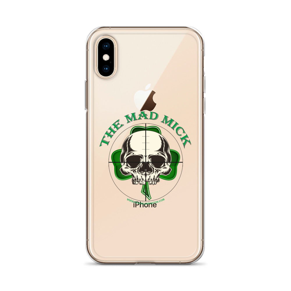 Mad Mick Skull and Shamrock Clear Case for iPhone®