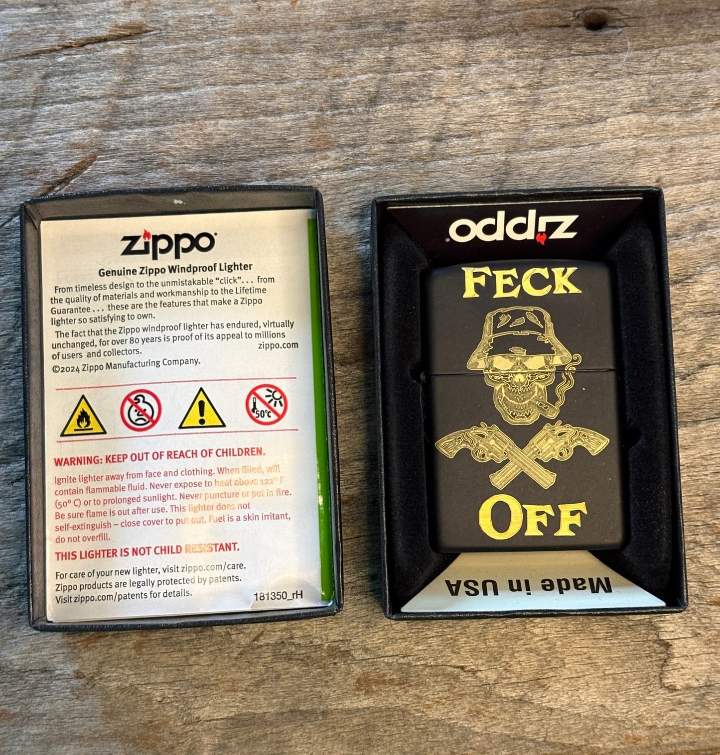 Black Feck Off Zippo