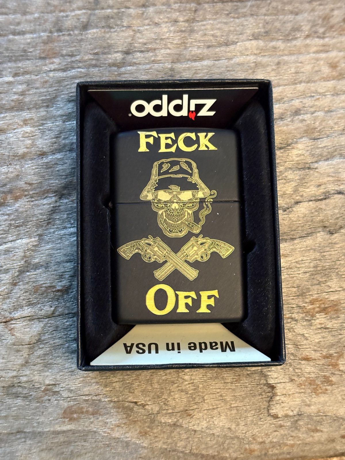 Black Feck Off Zippo