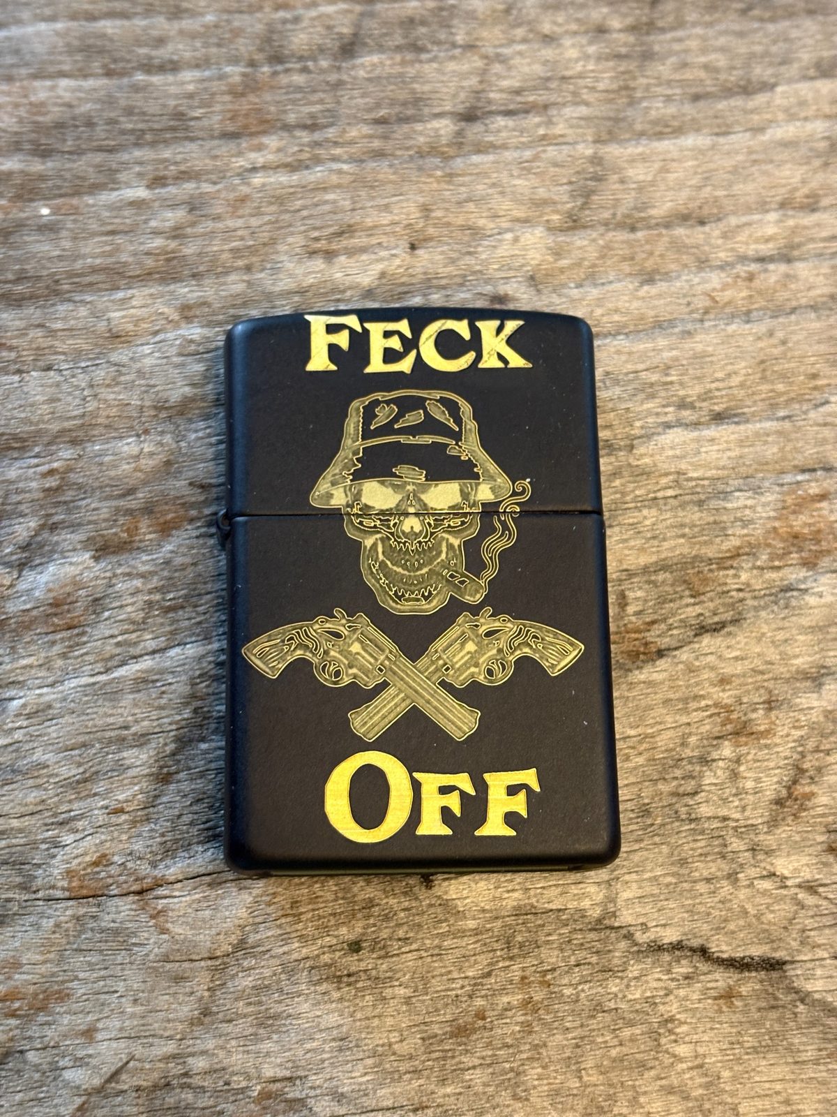 Black Feck Off Zippo