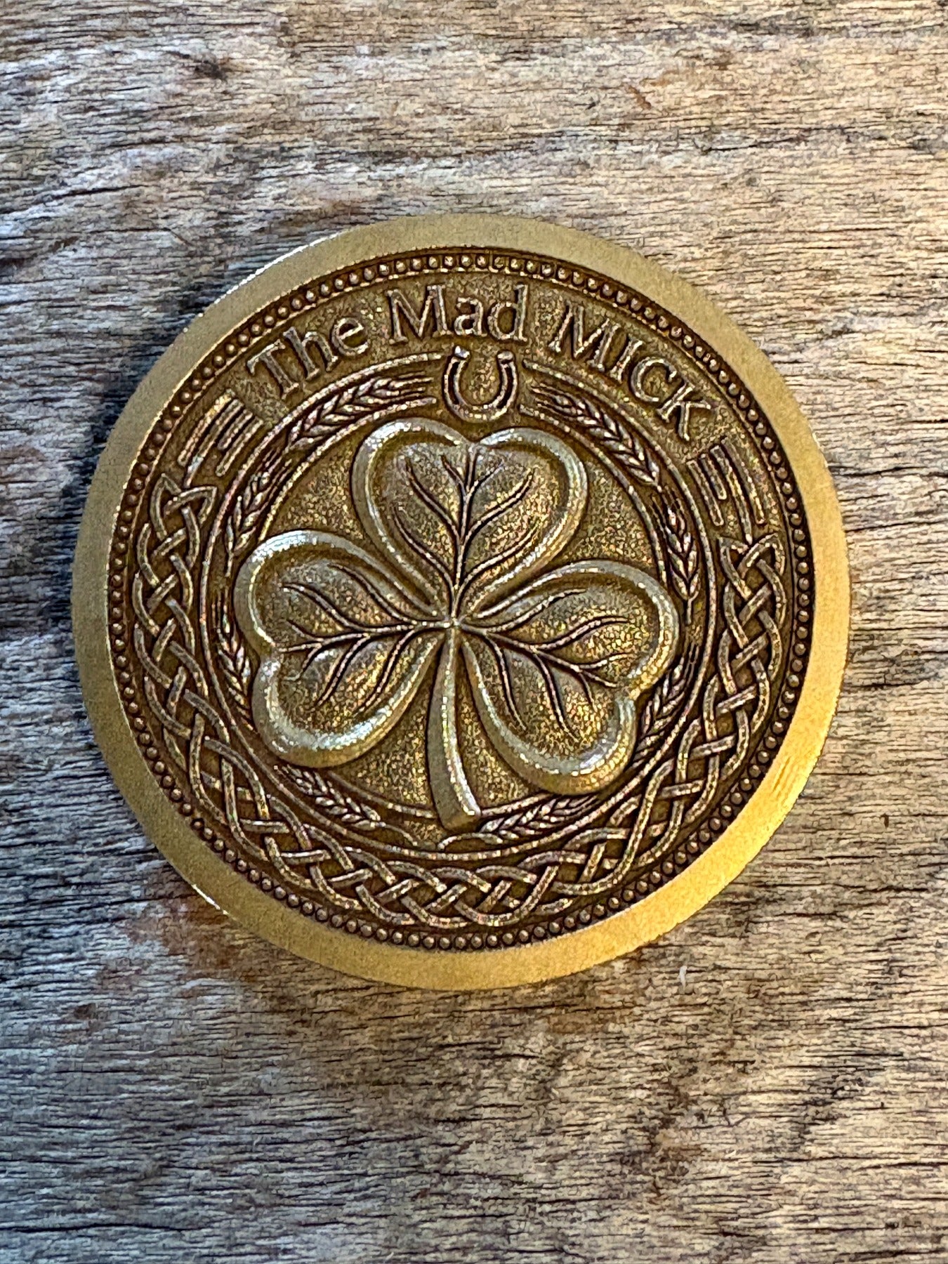 Mad Mick Skull & Crossbones Shamrock Challenge Coin