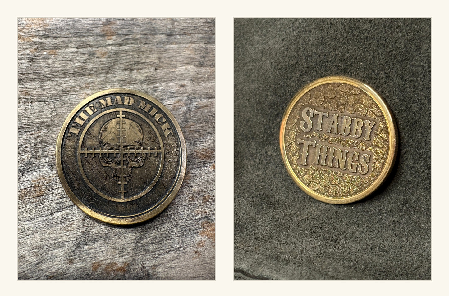 Mad Mick "Stabby Things" 40mm Brass Challenge Coin