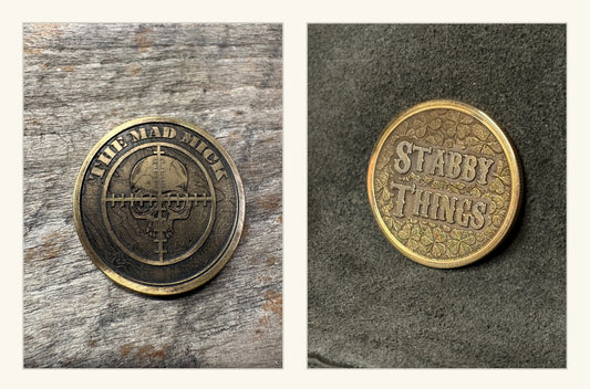 Mad Mick "Stabby Things" 40mm Brass Challenge Coin