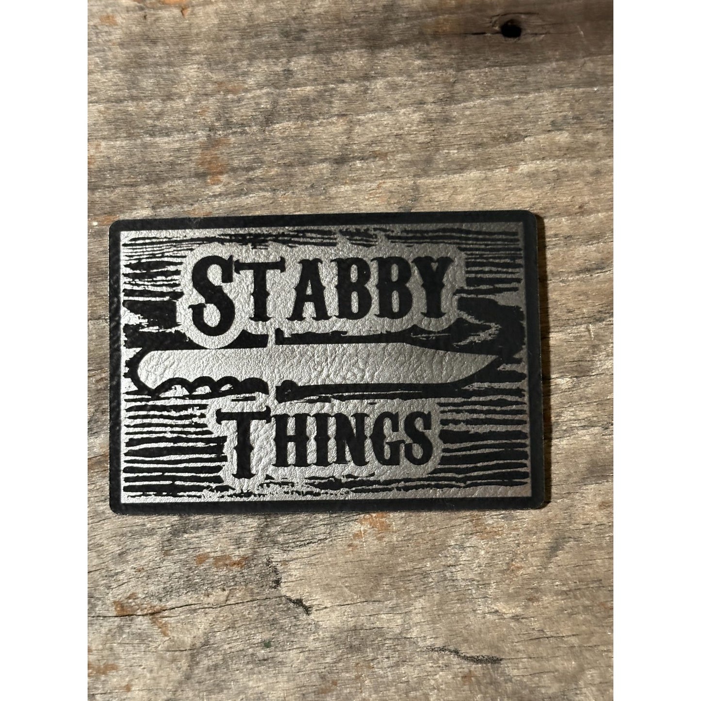 Stabby Things Woodgrain Morale Patch