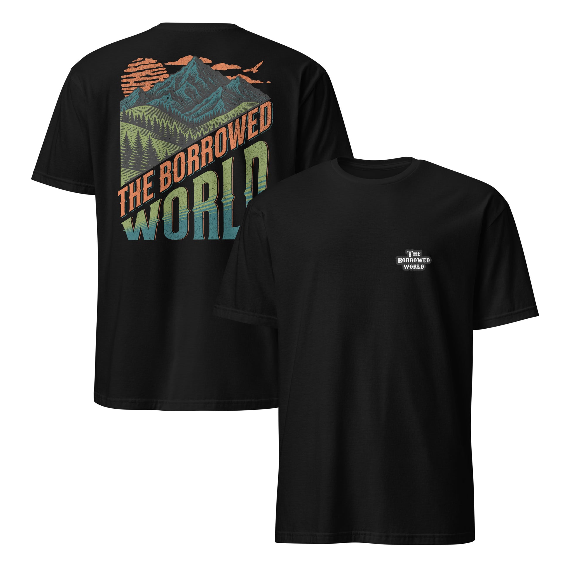 Borrowed World Double-Sided Short-Sleeve Unisex T-Shirt - front and back