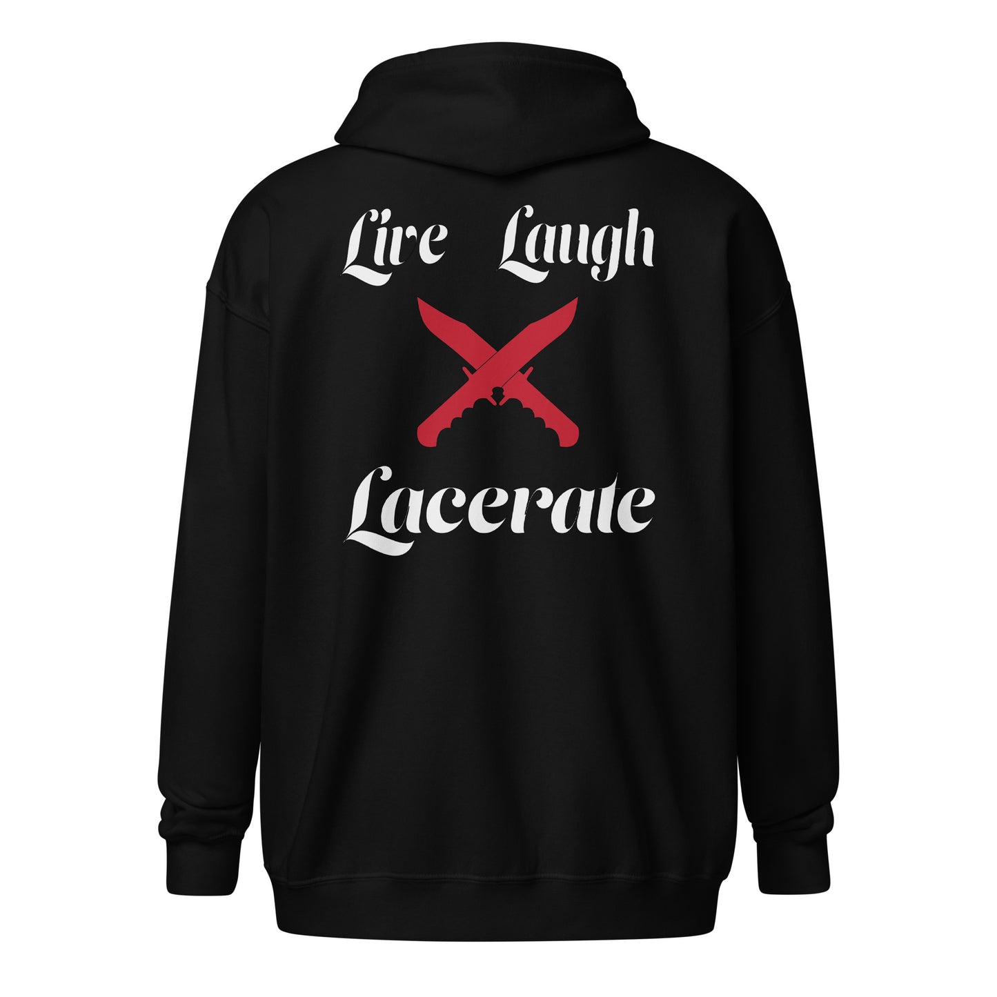 Live Love Lacerate zip hoodie