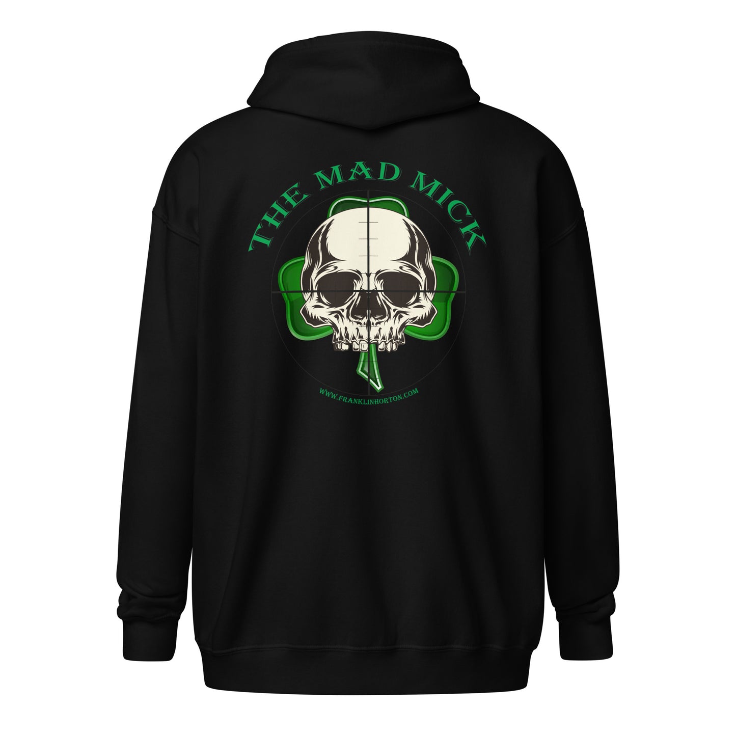 Mad Mick Skull and Shamrock Zip Hoodie