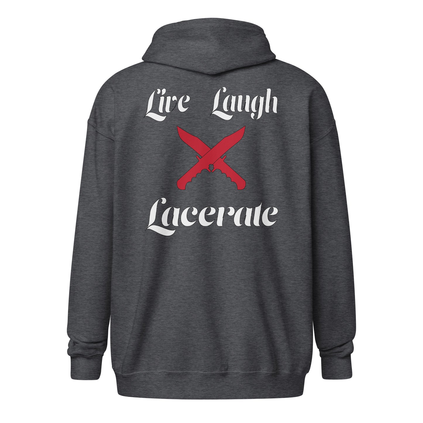 Live Love Lacerate zip hoodie