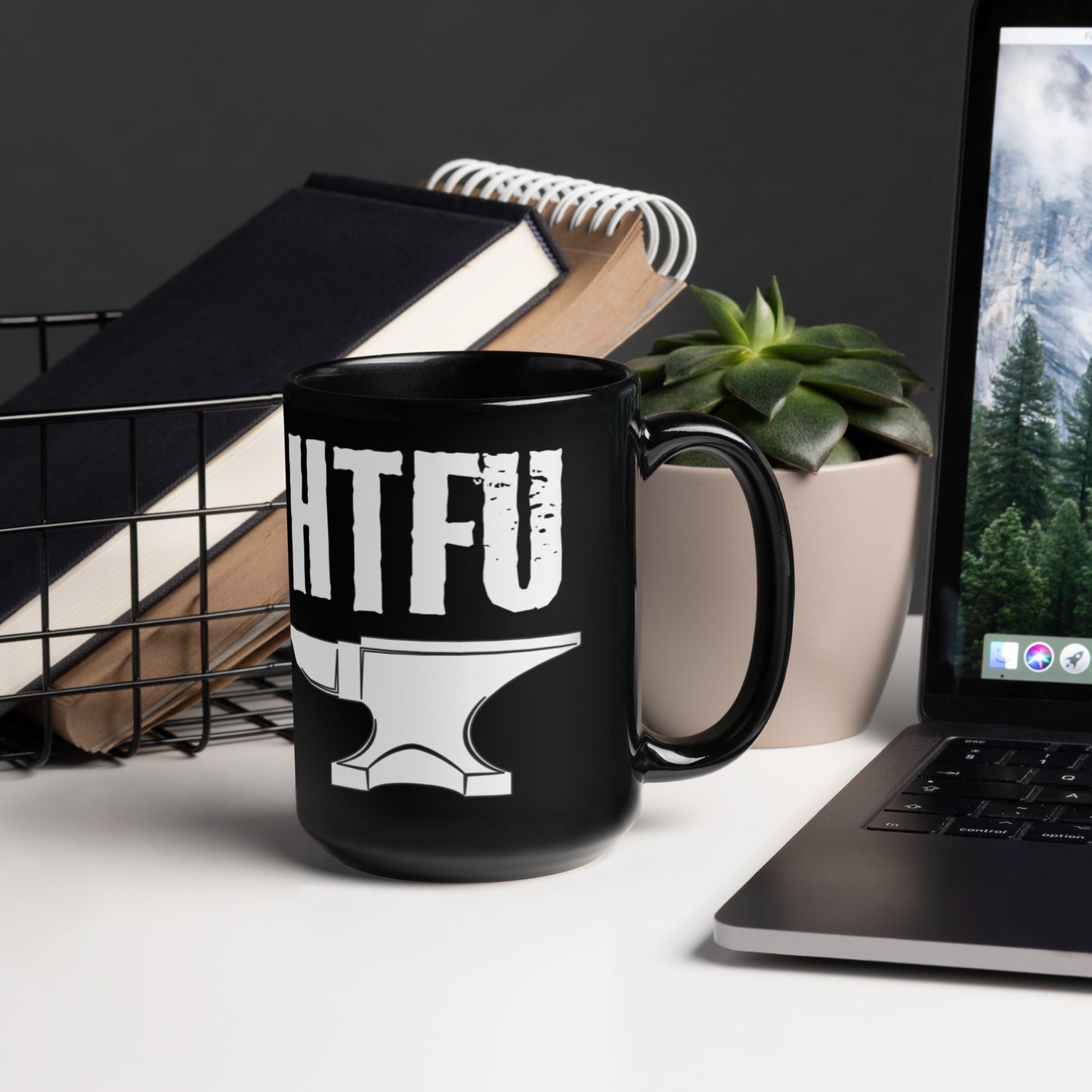 HTFU Black Glossy Mug