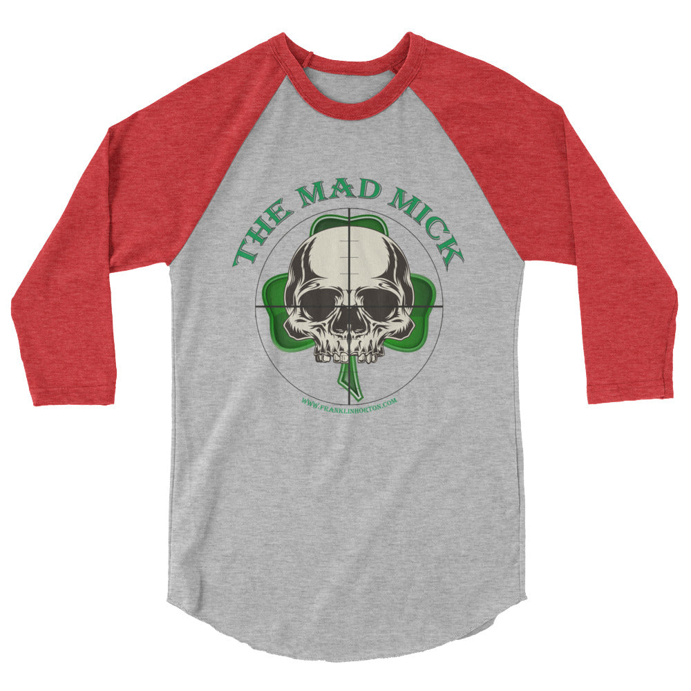 Mad Mick Skull & Shamrock 3/4 sleeve shirt