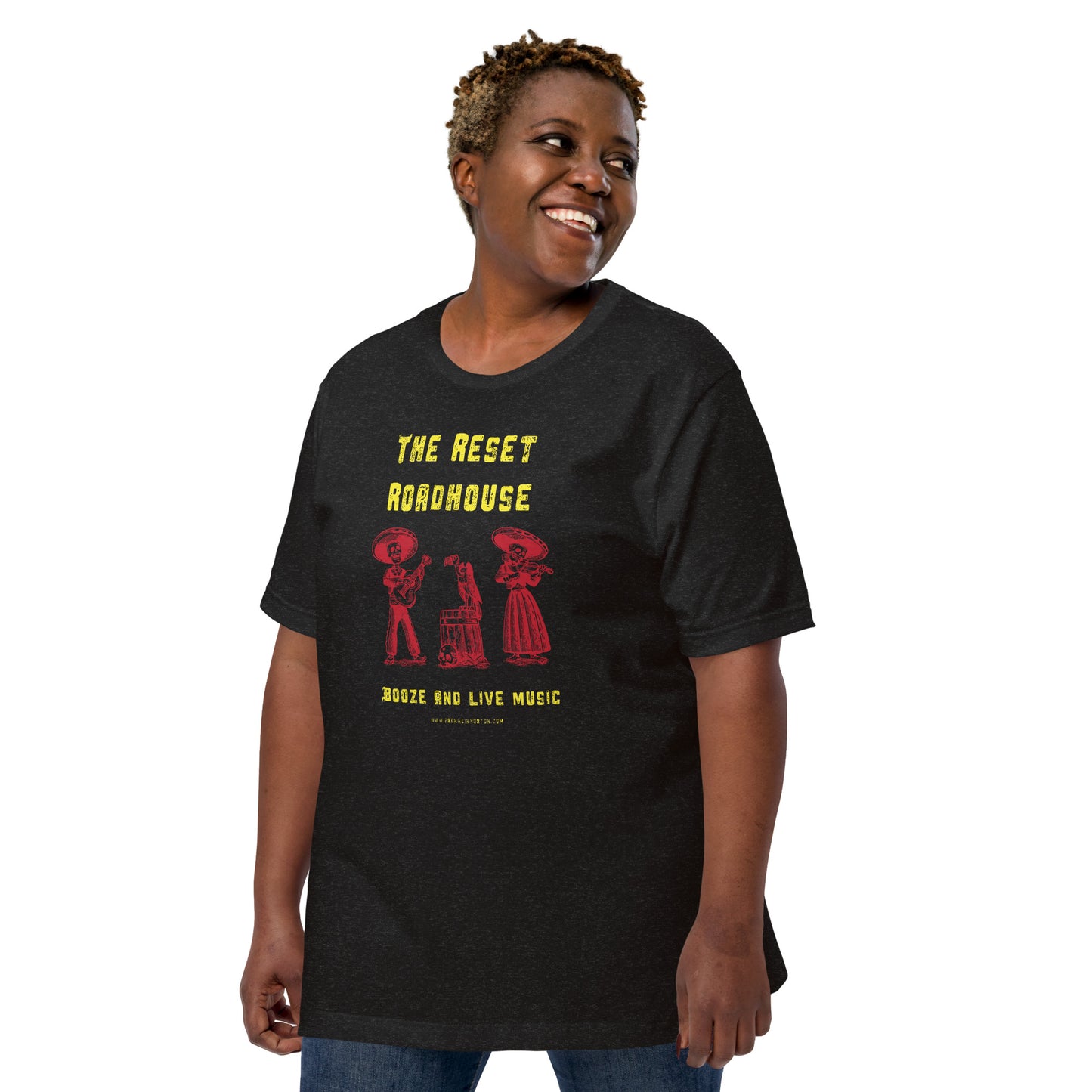 Reset Roadhouse Skeleton Band Unisex t-shirt